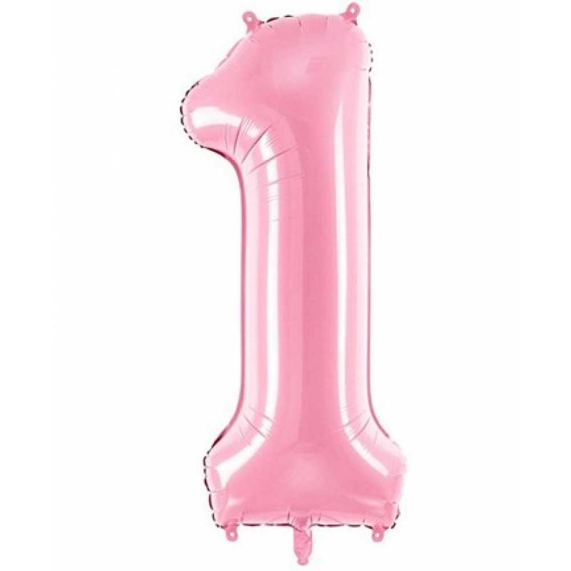 Balon cifra roz pastel